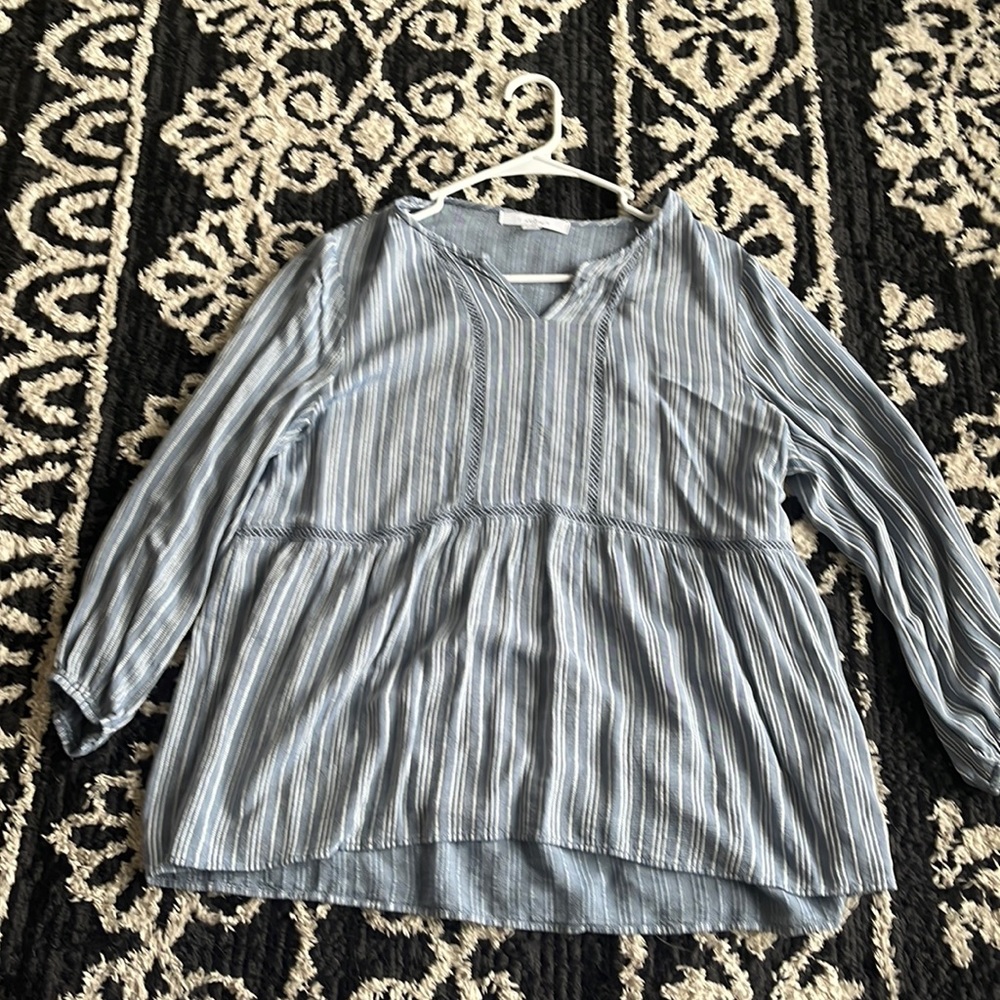 Size L Fever Blue Blouse